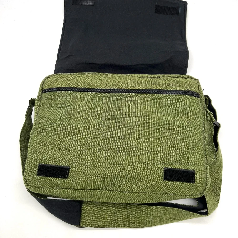 Multi pocket Cotton Embroidered Laptop Messenger Bag
